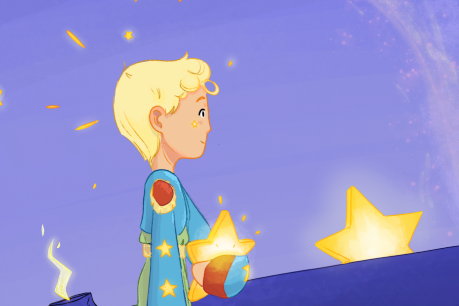 chico rubio con una estrella en los brazos, lleva una chaqueta azul con unas hombreras rojas y 3 estrellas en la manga.